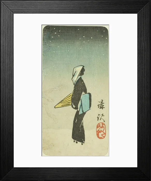 Framed Print : The Streetwalker Scene from the play Koshaku (Koshaku yotakaba), section of a sheet from t... 1854. Creator: Ando Hiroshige Framed Print : The Streetwalker Scene from the play Koshaku (Koshaku yotakaba), section of a sheet from t... 1854. Creator: Ando Hiroshige