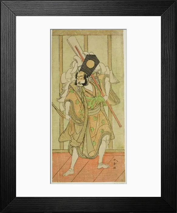 Framed Print : The Actor Arashi Sangoro II as Asahina Saburo in the Play Iro Maki-e Soga no Sakazuki... c. 1773. Creator: Shunsho Framed Print : The Actor Arashi Sangoro II as Asahina Saburo in the Play Iro Maki-e Soga no Sakazuki... c. 1773. Creator: Shunsho
