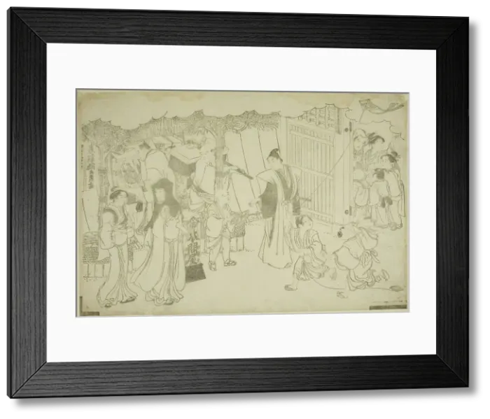 Framed Print : The First Day of Business (Akinai hajime), from the illustrated book Colors of the... c. 1787. Creator: Torii Kiyonaga. The First Day of Business (Akinai hajime), from the illustrated book Colors of the... c. 1787. Creator: Torii Kiyonaga Framed Print : The First Day of Business (Akinai hajime), from the illustrated book Colors of the... c. 1787. Creator: Torii Kiyonaga. The First Day of Business (Akinai hajime), from the illustrated book Colors of the... c. 1787. Creator: Torii Kiyonaga