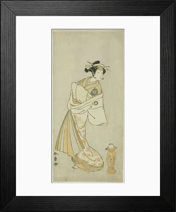 Framed Print : The Actor Nakamura Noshio I as the Spirit of the Courtesan Takao, in the Shosagoto Danc... c. 1772. Creator: Shunsho Framed Print : The Actor Nakamura Noshio I as the Spirit of the Courtesan Takao, in the Shosagoto Danc... c. 1772. Creator: Shunsho