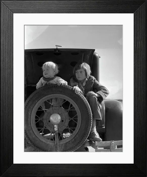Framed Print : Oklahoma refugees, California, 1936. Creator: Dorothea Lange Framed Print : Oklahoma refugees, California, 1936. Creator: Dorothea Lange
