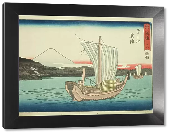 Okitsu: Kiyomigaseki and Seiken Temple (Kiyomigaseki, Seikenji)—No. 18, from the... c. 1847 / 52. Creator: Ando Hiroshige