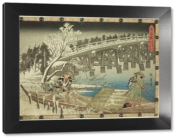Act 11, Part 1: The Approach to the Night Attack (Juichidanme ichi, yochi oshiyose)... c. 1834 / 39. Creator: Ando Hiroshige