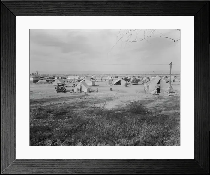 Framed Print : Auto camp north of Calipatria, California, 1937. Creator: Dorothea Lange Framed Print : Auto camp north of Calipatria, California, 1937. Creator: Dorothea Lange