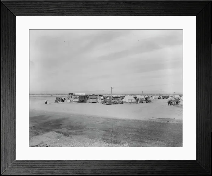 Framed Print : Auto camp north of Calipatria, California, 1937. Creator: Dorothea Lange Framed Print : Auto camp north of Calipatria, California, 1937. Creator: Dorothea Lange