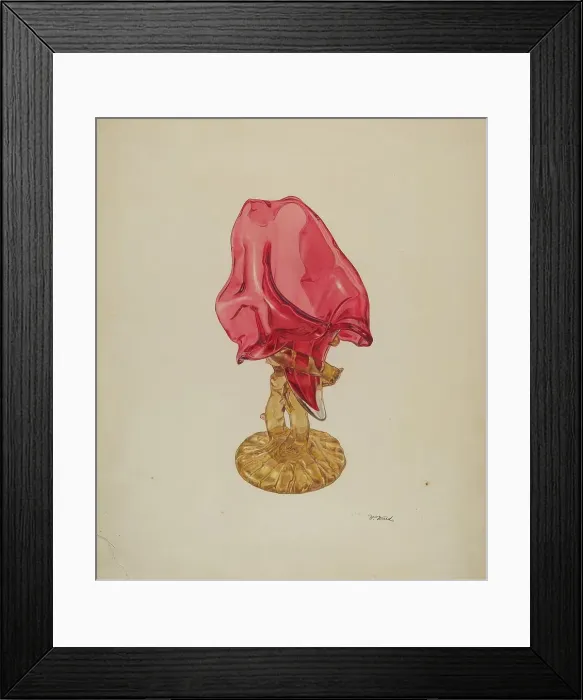 Framed Print : Flower Vase, 1935 / 1942. Creator: Paul Ward Framed Print : Flower Vase, 1935 / 1942. Creator: Paul Ward