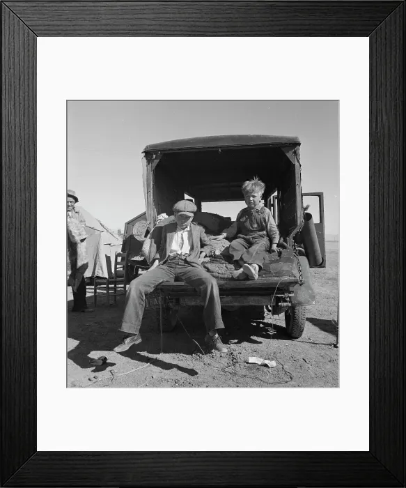 Framed Print : Children of Oklahoma migrants in agricultural workers camp near Calipatria, California, 1937. Creator: Dorothea Lange Framed Print : Children of Oklahoma migrants in agricultural workers camp near Calipatria, California, 1937. Creator: Dorothea Lange