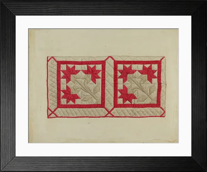 Framed Print : Patchwork Quilt, c. 1936. Creator: Paul Ward Framed Print : Patchwork Quilt, c. 1936. Creator: Paul Ward