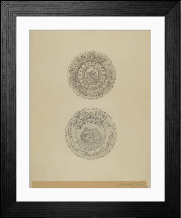 Framed Print : Cup Plates, 1935 / 1942. Creator: Paul Ward Framed Print : Cup Plates, 1935 / 1942. Creator: Paul Ward