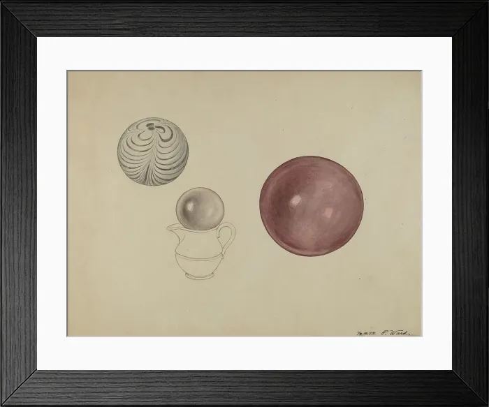 Framed Print : Witch Ball, 1935 / 1942. Creator: Paul Ward Framed Print : Witch Ball, 1935 / 1942. Creator: Paul Ward