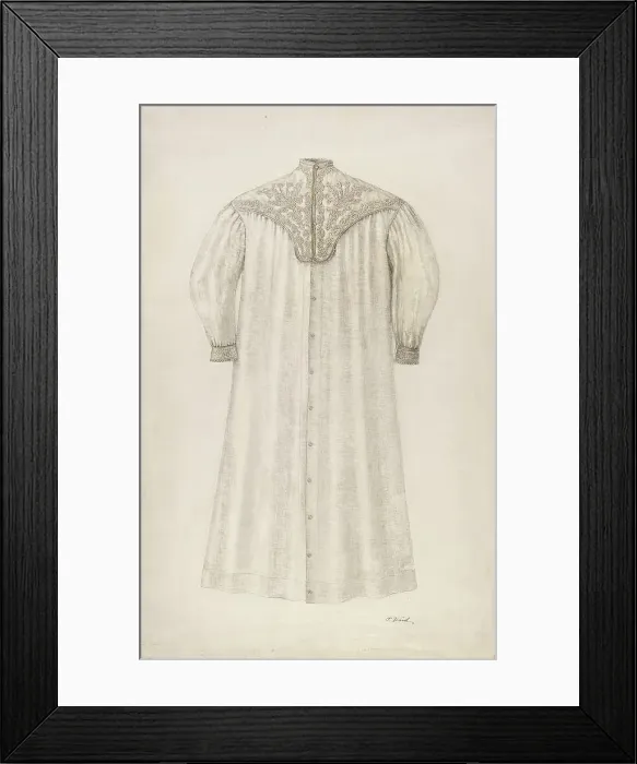 Framed Print : Nightgown, 1935 / 1942. Creator: Paul Ward