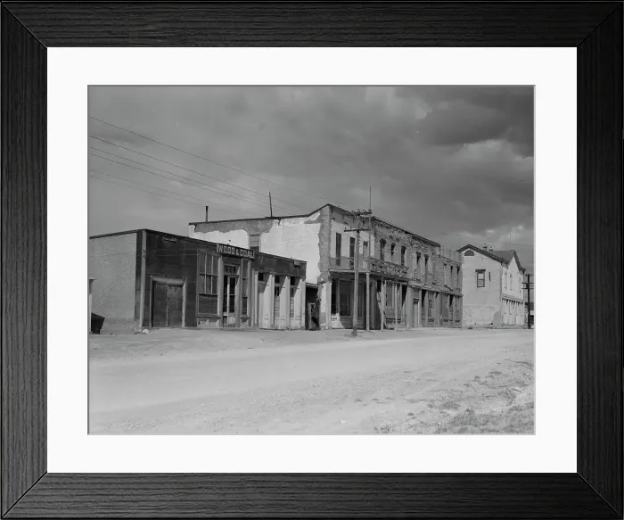 Framed Print : Scene in Tombstone, Arizona, once a thriving mining town, 1937. Creator: Dorothea Lange Framed Print : Scene in Tombstone, Arizona, once a thriving mining town, 1937. Creator: Dorothea Lange