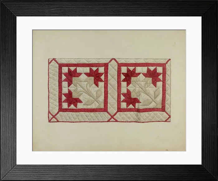 Framed Print : Patchwork Quilt, c. 1936. Creator: Paul Ward Framed Print : Patchwork Quilt, c. 1936. Creator: Paul Ward
