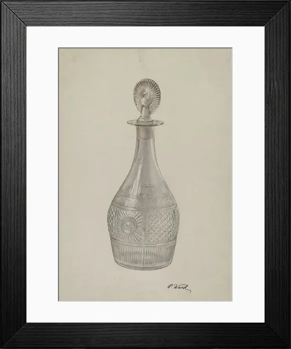 Framed Print : Decanter, 1935 / 1942. Creator: Paul Ward Framed Print : Decanter, 1935 / 1942. Creator: Paul Ward