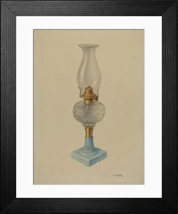 Framed Print : Lamp, c. 1938. Creator: Paul Ward Framed Print : Lamp, c. 1938. Creator: Paul Ward