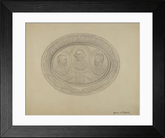 Framed Print : Platter, c. 1938. Creator: Paul Ward Framed Print : Platter, c. 1938. Creator: Paul Ward
