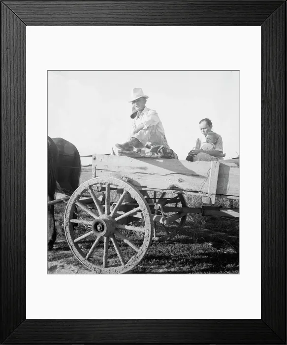 Framed Print : Horse and wagon is still a common means of transportation... Southeast Missouri Farms, 1938. Creator: Dorothea Lange Framed Print : Horse and wagon is still a common means of transportation... Southeast Missouri Farms, 1938. Creator: Dorothea Lange