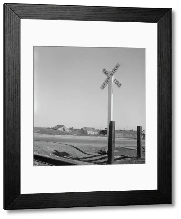 Framed Print : Migrants tents...along the right of way of the Southern Pacific, near Fresno, CA, 1939. Creator: Dorothea Lange Framed Print : Migrants tents...along the right of way of the Southern Pacific, near Fresno, CA, 1939. Creator: Dorothea Lange