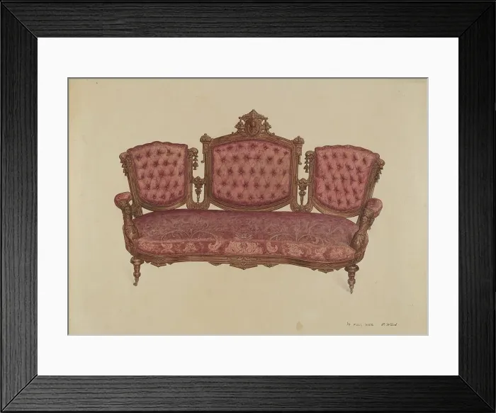 Framed Print : Sofa, c. 1936. Creator: Paul Ward Framed Print : Sofa, c. 1936. Creator: Paul Ward