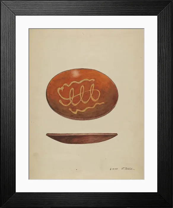 Framed Print : Pie Plate, c. 1937. Creator: Paul Ward