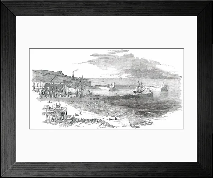 Framed Print : Opening of the Whitehaven and Furness Junction Railway - Whitehaven Bay, 1850. Creator: Unknown Framed Print : Opening of the Whitehaven and Furness Junction Railway - Whitehaven Bay, 1850. Creator: Unknown
