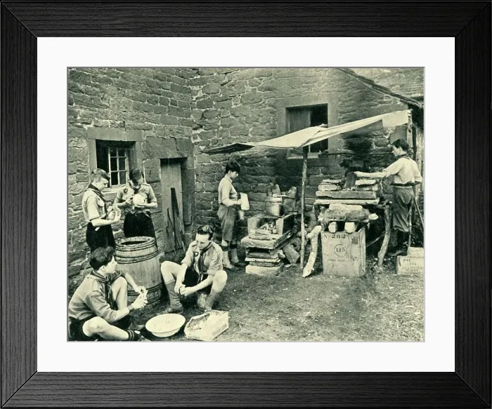 Framed Print : Refugee French Scouts in Camp in England, 1941, 1944. Creator: Unknown Framed Print : Refugee French Scouts in Camp in England, 1941, 1944. Creator: Unknown