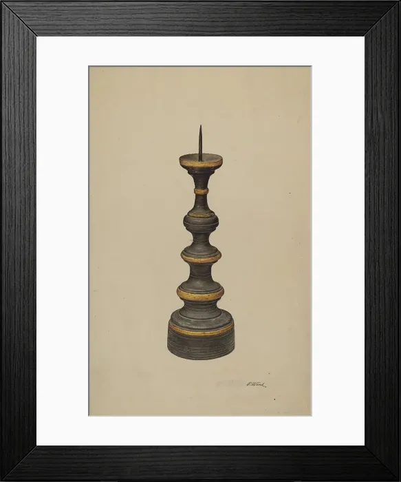 Framed Print : Candlestick, c. 1938. Creator: Paul Ward Framed Print : Candlestick, c. 1938. Creator: Paul Ward