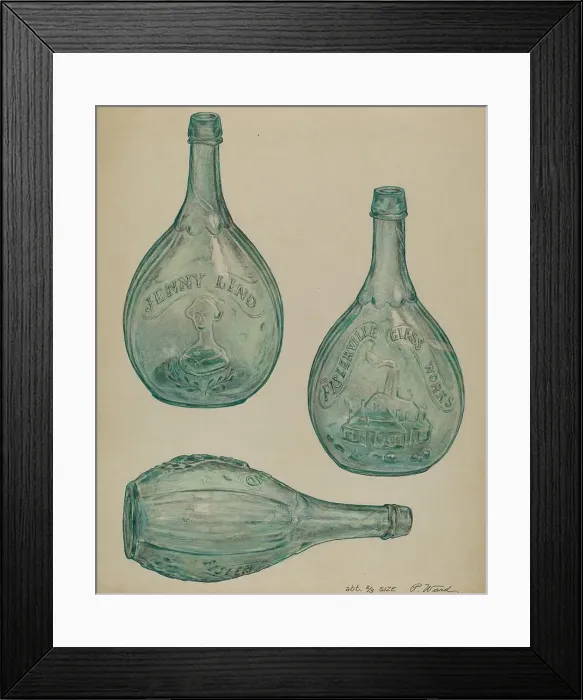 Framed Print : Jenny Lind Bottle, c. 1935. Creator: Paul Ward Framed Print : Jenny Lind Bottle, c. 1935. Creator: Paul Ward