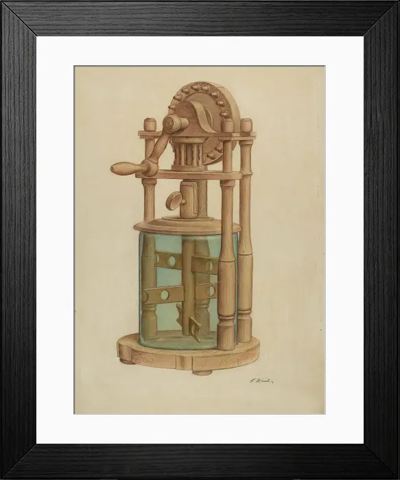 Framed Print : Butter Churn, c. 1939. Creator: Paul Ward Framed Print : Butter Churn, c. 1939. Creator: Paul Ward
