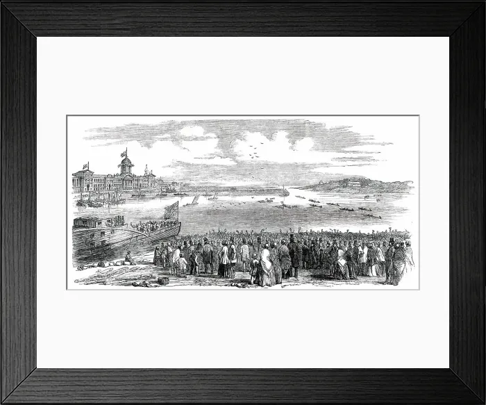 Framed Print : The Regatta, at Montreal, 1850. Creator: Unknown Framed Print : The Regatta, at Montreal, 1850. Creator: Unknown