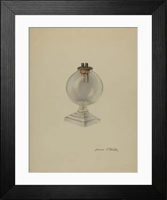 Framed Print : Lamp, c. 1938. Creator: Paul Ward Framed Print : Lamp, c. 1938. Creator: Paul Ward