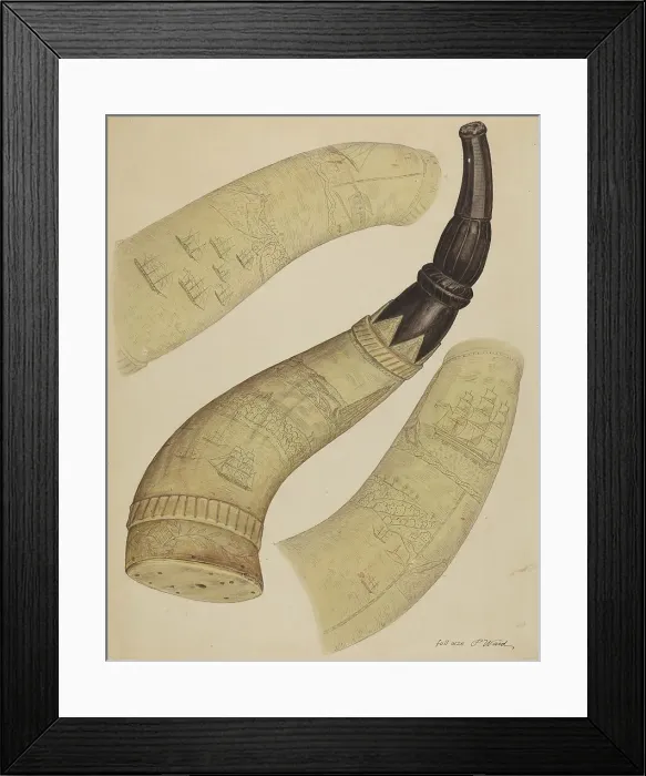 Framed Print : Powder Horn, c. 1937. Creator: Paul Ward