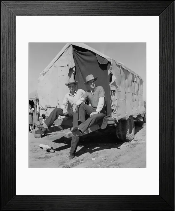 Framed Print : Two boys from New Mexico now in California to work in the harvests, 1937. Creator: Dorothea Lange Framed Print : Two boys from New Mexico now in California to work in the harvests, 1937. Creator: Dorothea Lange
