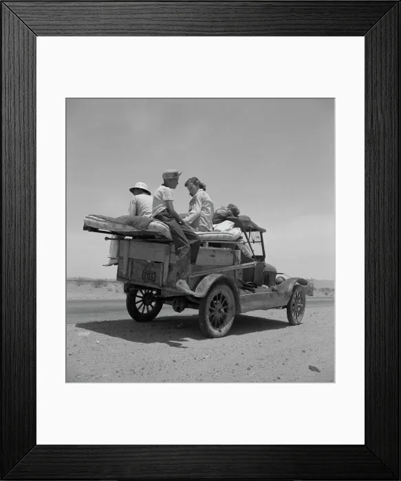 Framed Print : Migratory family, Route 70, Arizona, 1937. Creator: Dorothea Lange Framed Print : Migratory family, Route 70, Arizona, 1937. Creator: Dorothea Lange