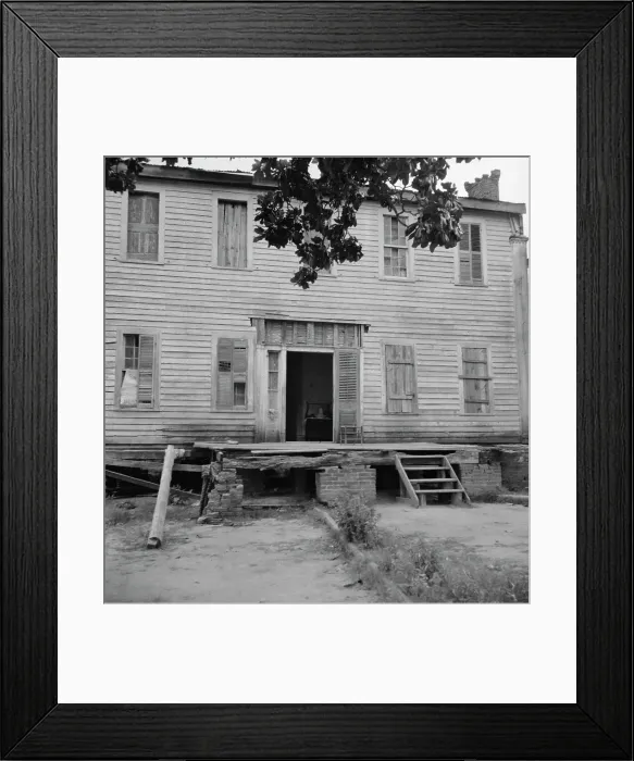 Framed Print : Antebellum plantation house, Greene County, Georgia, 1937. Creator: Dorothea Lange Framed Print : Antebellum plantation house, Greene County, Georgia, 1937. Creator: Dorothea Lange