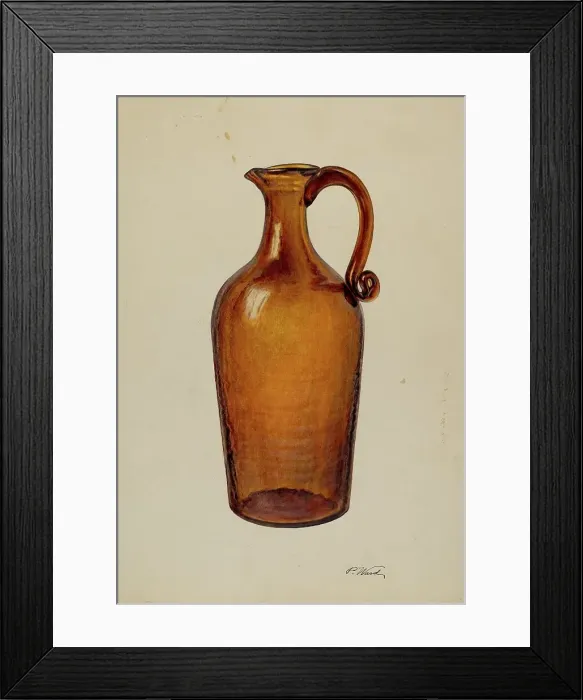 Framed Print : Glass Jug, c. 1940. Creator: Paul Ward