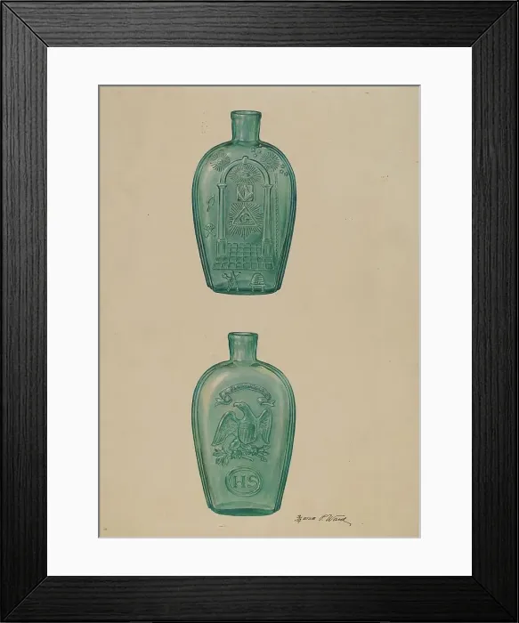 Framed Print : Flask, 1935 / 1942. Creator: Paul Ward Framed Print : Flask, 1935 / 1942. Creator: Paul Ward