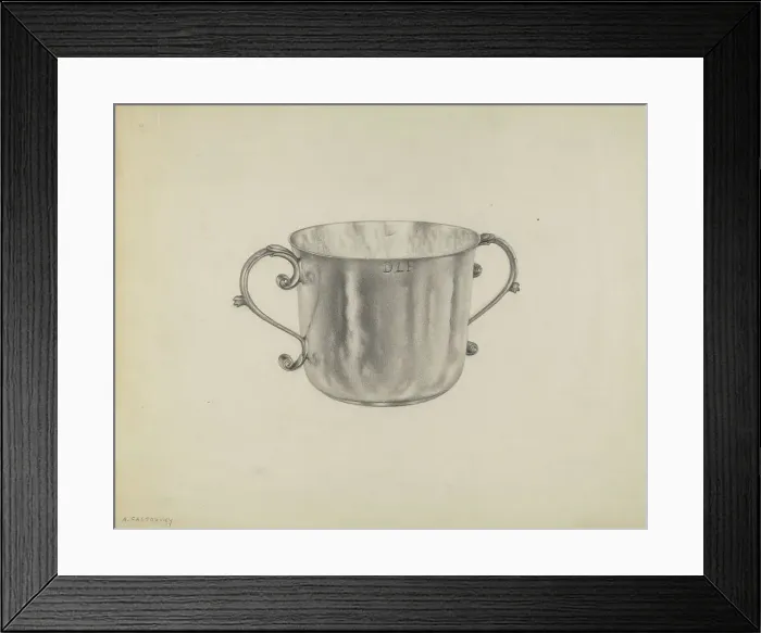 Framed Print : Silver Caudle Cup, c. 1938. Creator: Aaron Fastovsky Framed Print : Silver Caudle Cup, c. 1938. Creator: Aaron Fastovsky