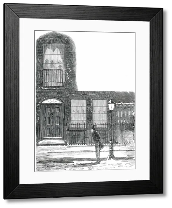 Framed Print : The Young Man Who is Alone, on Christmas Day - drawn by Leech, 1850. Creator: Unknown Framed Print : The Young Man Who is Alone, on Christmas Day - drawn by Leech, 1850. Creator: Unknown