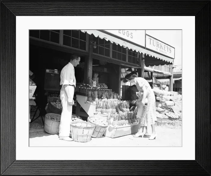 Framed Print : Center Market, Washington, D.C. 1936. Creator: Dorothea Lange Framed Print : Center Market, Washington, D.C. 1936. Creator: Dorothea Lange