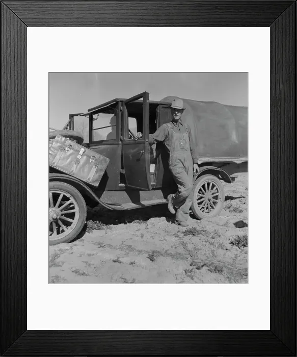 Framed Print : Ex-tenant farmer from Texas, came to work in the fruit... Coachella Valley, California, 1937. Creator: Dorothea Lange Framed Print : Ex-tenant farmer from Texas, came to work in the fruit... Coachella Valley, California, 1937. Creator: Dorothea Lange