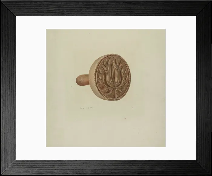 Framed Print : Buttermold, 1935 / 1942. Creator: Roy Weber Framed Print : Buttermold, 1935 / 1942. Creator: Roy Weber