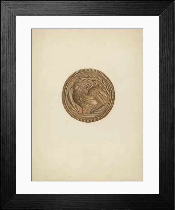 Framed Print : Butter Mold, c. 1938. Creator: Roy Weber Framed Print : Butter Mold, c. 1938. Creator: Roy Weber