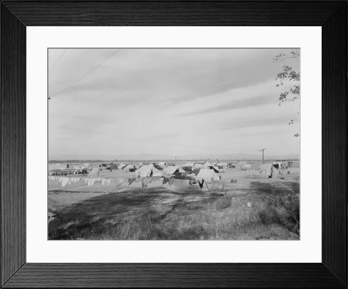 Framed Print : Auto camp north of Calipatria, California, 1937. Creator: Dorothea Lange Framed Print : Auto camp north of Calipatria, California, 1937. Creator: Dorothea Lange