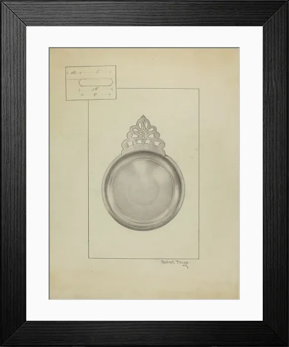 Framed Print : Silver Porringer, c. 1936. Creator: Michael Fenga Framed Print : Silver Porringer, c. 1936. Creator: Michael Fenga
