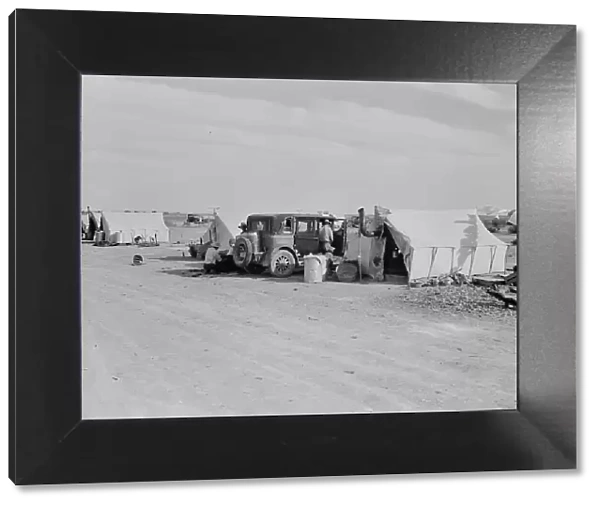 Squatter camp on county road near Calipatria, 1937. Creator: Dorothea Lange