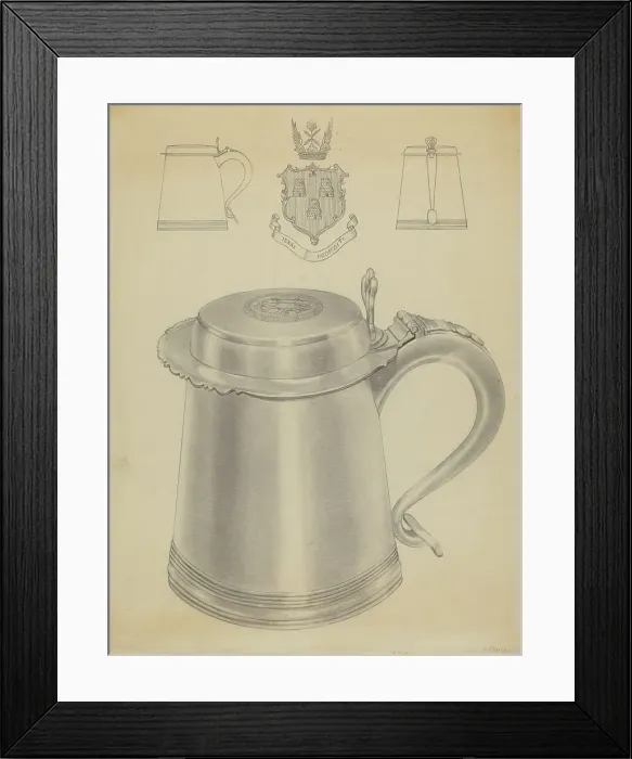 Framed Print : Silver Tankard, c. 1936. Creator: Michael Fenga Framed Print : Silver Tankard, c. 1936. Creator: Michael Fenga