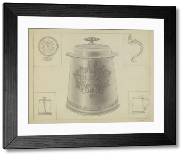 Framed Print : Silver Tankard, c. 1936. Creator: Michael Fenga Framed Print : Silver Tankard, c. 1936. Creator: Michael Fenga