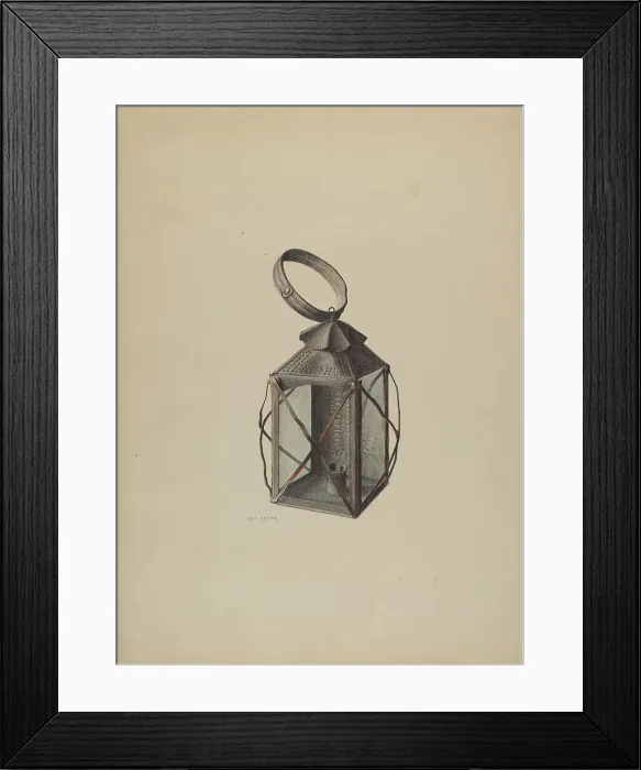Framed Print : Lantern, c. 1938. Creator: Roy Weber Framed Print : Lantern, c. 1938. Creator: Roy Weber