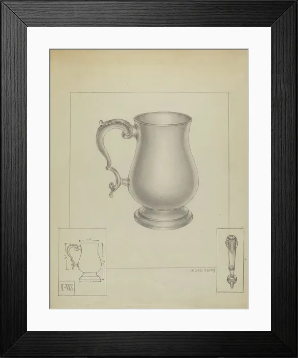 Framed Print : Silver Mug, c. 1936. Creator: Michael Fenga Framed Print : Silver Mug, c. 1936. Creator: Michael Fenga